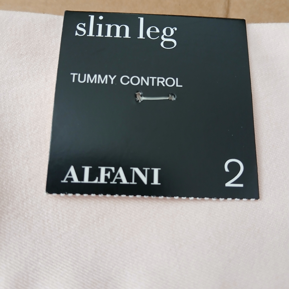 Alfani Women's Size 2 Blush Pink Tummy Control Slim Leg Trousers - Picture 5 of 9